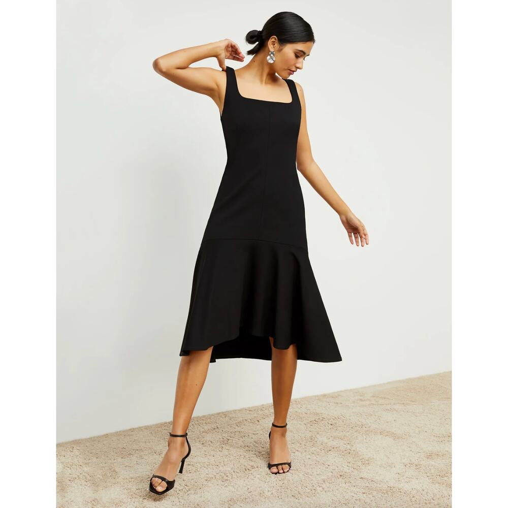MM LaFleur The James Dress - Black Washable Ponte - Sz 2